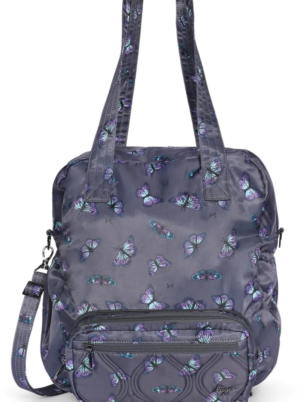 Log Crescendo black butterfly tote, NWOT